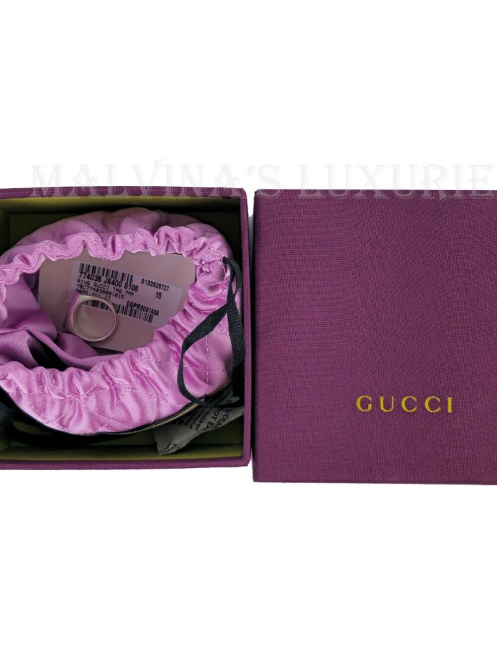 GUCCI RING STERLING SILVER GG LOGO TAG925 COLLECTION UNISEX sz 15 US 7 1/4 - Picture 16 of 16